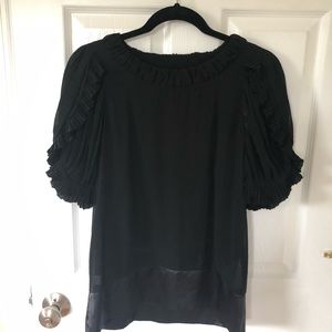 Collective Clothing Black Pleated top